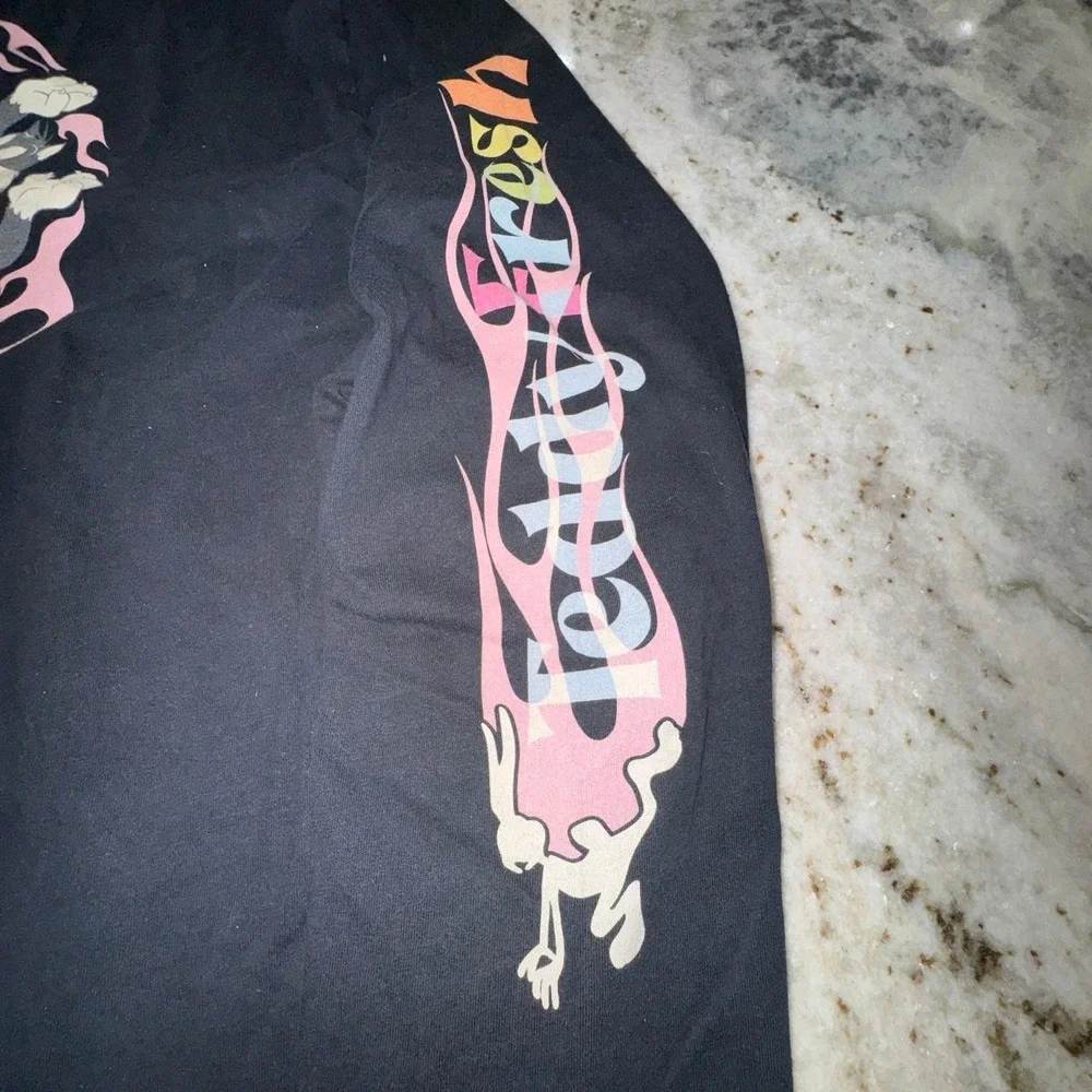 Teddy Fresh x‎ Looney Tunes 2XL Black Long Sleeve Graphic Shirt Crewneck